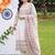 ethnic motifs printed regular cotton kurta with trousers & with dupatta