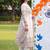 ethnic motifs printed regular cotton kurta with trousers & with dupatta