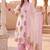 women floral printed regular cotton kurta with trousers & with dupatta