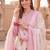 women floral printed regular cotton kurta with trousers & with dupatta