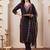 women ethnic motifs embroidered regular kurta with trousers & with dupatta