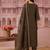 women ethnic motifs embroidered regular thread work liva kurta with trousers & with dupatta