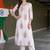 women floral printed regular cotton kurta with trousers