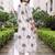 women ethnic motifs printed regular cotton kurta with trousers