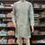 Light blue earth silk embroidery sequence work kurta pajama