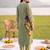 women printed regular cotton kurta with trousers