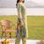 women printed regular cotton kurta with trousers