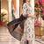 women floral printed regular cotton kurta with trousers & with dupatta