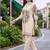 women ethnic motifs embroidered regular thread work cotton kurta with trousers