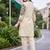 women ethnic motifs embroidered regular thread work cotton kurta with trousers