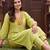 women ethnic motifs embroidered empire thread work liva kurta with trousers