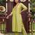 women ethnic motifs embroidered empire thread work liva kurta with trousers