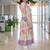women floral printed empire cotton kurta with trousers