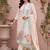 women floral printed regular thread work kurta with trousers & with dupatta