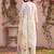 women floral printed regular thread work kurta with trousers & with dupatta