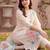 women floral printed regular thread work kurta with trousers & with dupatta