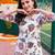 women floral printed regular cotton kurta with trousers