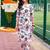 women floral printed regular cotton kurta with trousers
