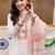 women floral embroidered regular thread work cotton kurta with trousers & with dupatta