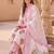 women floral printed regular cotton kurta with trousers & with dupatta