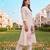 women floral embroidered regular thread work kurta with trousers