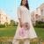 women floral embroidered regular thread work kurta with trousers