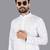White rayon chikankari lucknowi schifli work kurta pajama