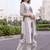 women ethnic motifs printed regular cotton kurta with trousers & with dupatta