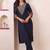 women ethnic motifs embroidered regular thread work kurta with trousers