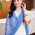 women floral printed regular linen kurta with trousers & with dupatta