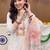 women floral embroidered regular thread work cotton kurta with trousers & with dupatta