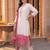 women ethnic motifs printed regular kurta with trousers & with dupatta