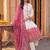 women ethnic motifs printed regular kurta with trousers & with dupatta