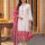 women ethnic motifs printed regular kurta with trousers & with dupatta