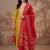 women ethnic motifs regular thread work kurta with trousers & with dupatta
