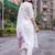 women floral embroidered regular thread work liva kurta with trousers & with dupatta