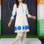 women printed regular cotton kurta with trousers