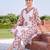 women ethnic motifs printed regular cotton kurta with trousers