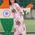 women floral printed regular cotton kurta with trousers