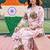 women floral printed regular cotton kurta with trousers