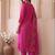 women ethnic motifs embroidered regular thread work cotton kurta with trousers & with dupatta