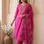 women ethnic motifs embroidered regular thread work cotton kurta with trousers & with dupatta
