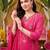 women ethnic motifs printed regular thread work kurta with trousers & with dupatta