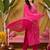 women ethnic motifs printed regular thread work kurta with trousers & with dupatta