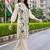 women floral embroidered regular thread work cotton kurta with trousers