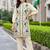 women floral embroidered regular thread work cotton kurta with trousers