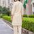 women floral embroidered regular thread work cotton kurta with trousers