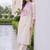 women ethnic motifs embroidered regular thread work kurta with palazzos