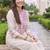 women ethnic motifs embroidered regular thread work kurta with palazzos
