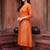 women ethnic motifs embroidered regular thread work kurta with trousers